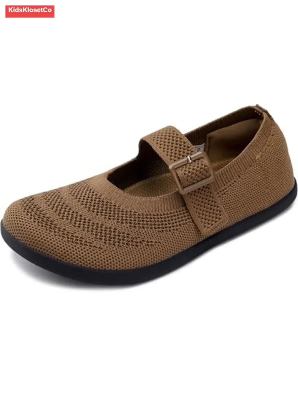 Girls Barefoot Mary Jane Flats Knit Zero Drop School Uniform